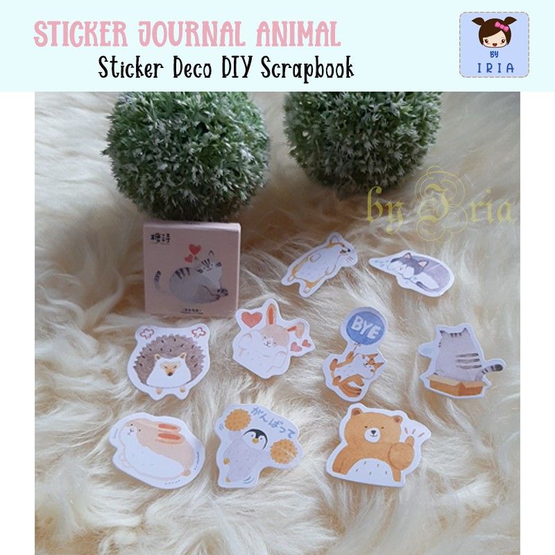 

Sticker DIY Scrapbook / Bujo Journal Animal Cute Binatang Lucu
