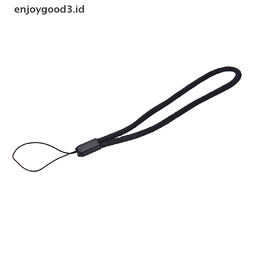 (Rready Stock) 5x Tali Lanyard Bahan Nilon Warna Hitam Untuk Kamera Ponsel iPod USB mp3 mp4 (ID)