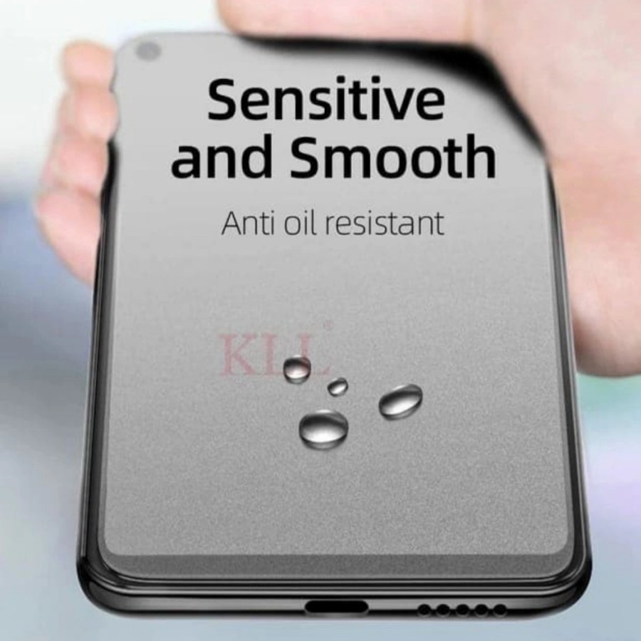 REDMI 9 9A 9C 9T NOTE 9 NOTE 9 PRO TEMPERED GLASS MATTE GLARE ANTI MINYAK SCREEN GUARD FULL COVER FULL SCREEN PELINDUNG LAYAR