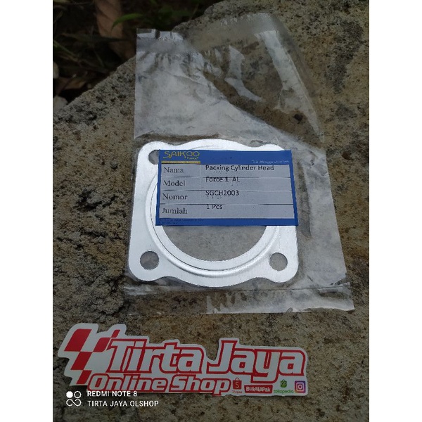 packing perpak paking head kop deksel yamaha force 1 fiz fizr almunium tembaga merk saikoo