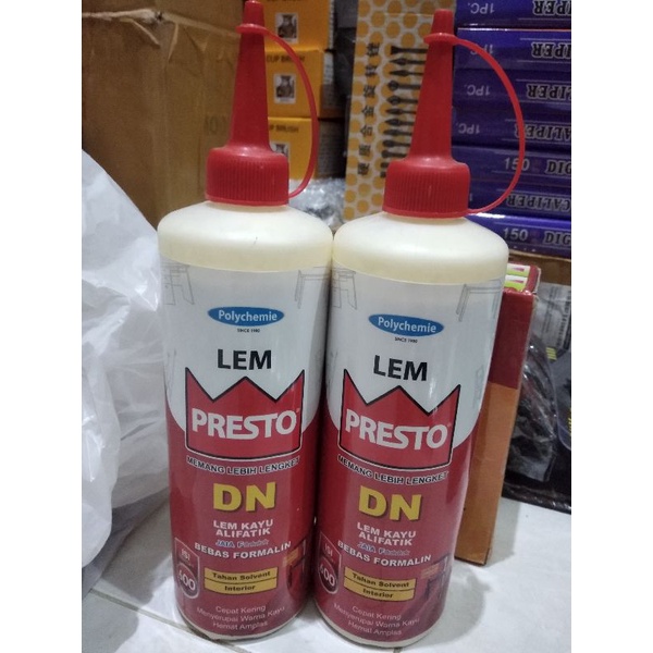 

lem kayu PRESTO DN 600Ml / perekat kayu / lem craft gitar interior Hpl / lem kayu anti bakar