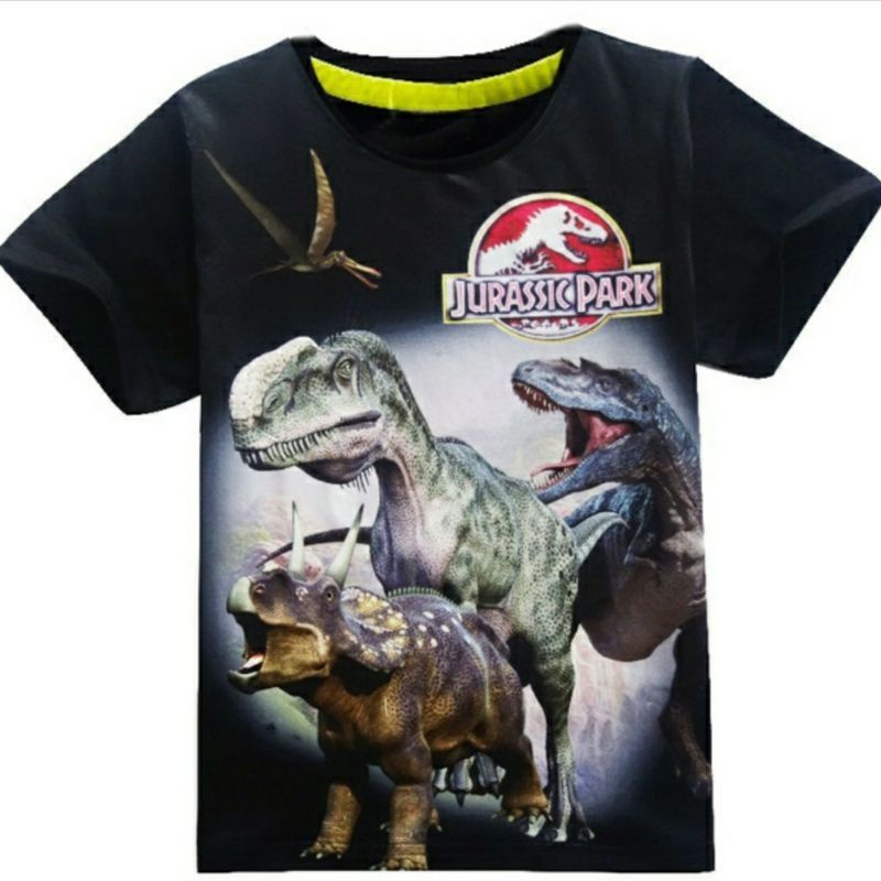 kaos anak anak motif dinosaurus 3d terbaru 1-10tahun