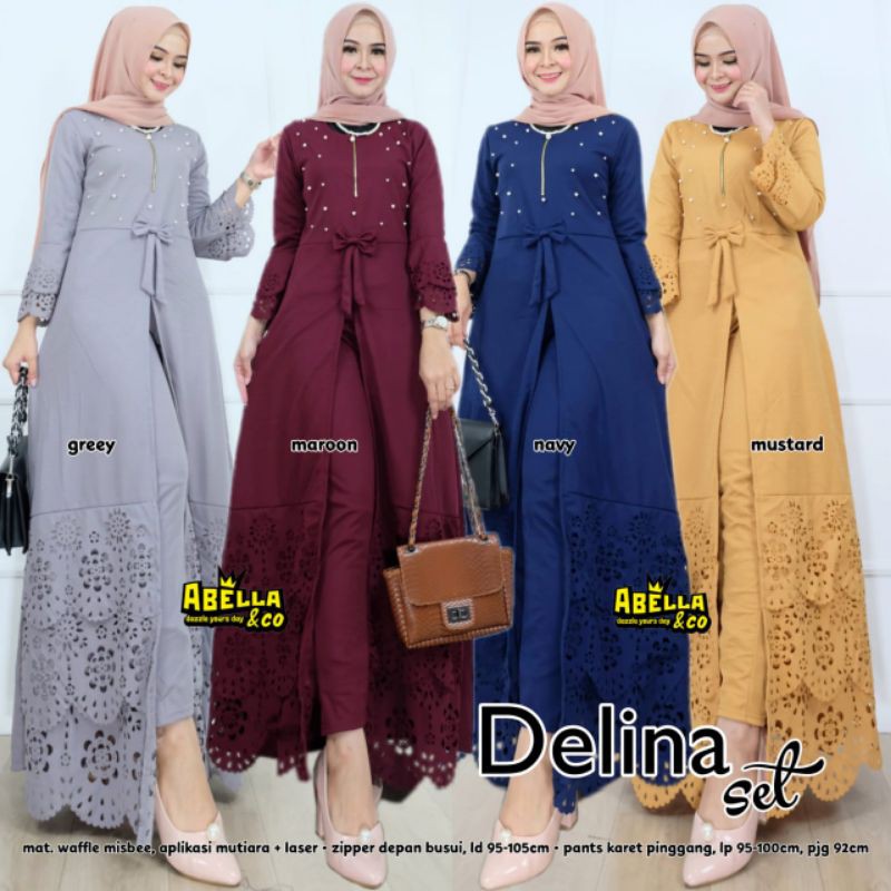 PAKAIAN WANITA/SETELAN WANITA/DELINA SET