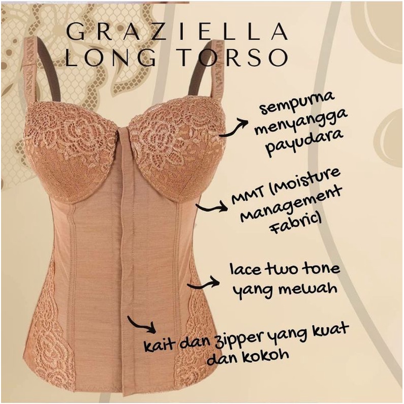 Longtorso Fiori Graziella original /longtorso Fiori /body shaper/ Fiori Graziella torso