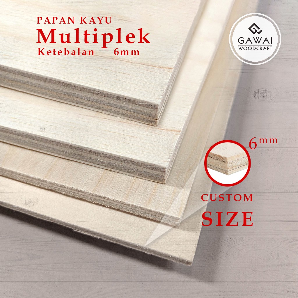 Papan Kayu Triplek / MULTIPLEK 6mm Custom