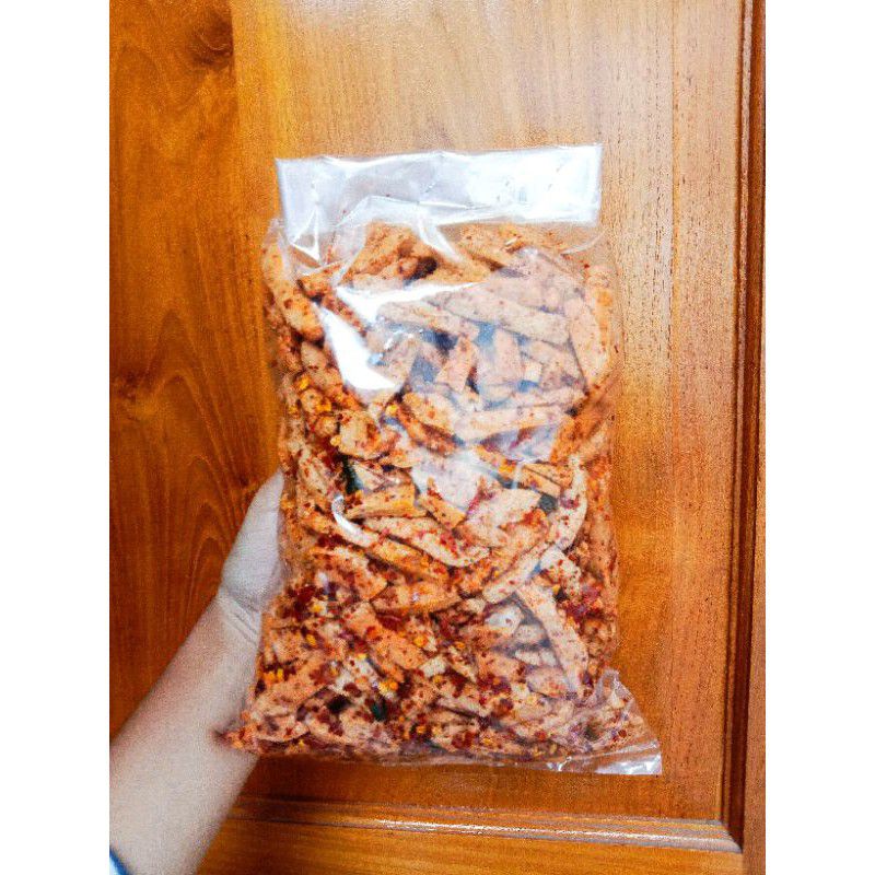 Basreng/Baso goreng Mercon Pedas Extra Daun jeruk 500 gram