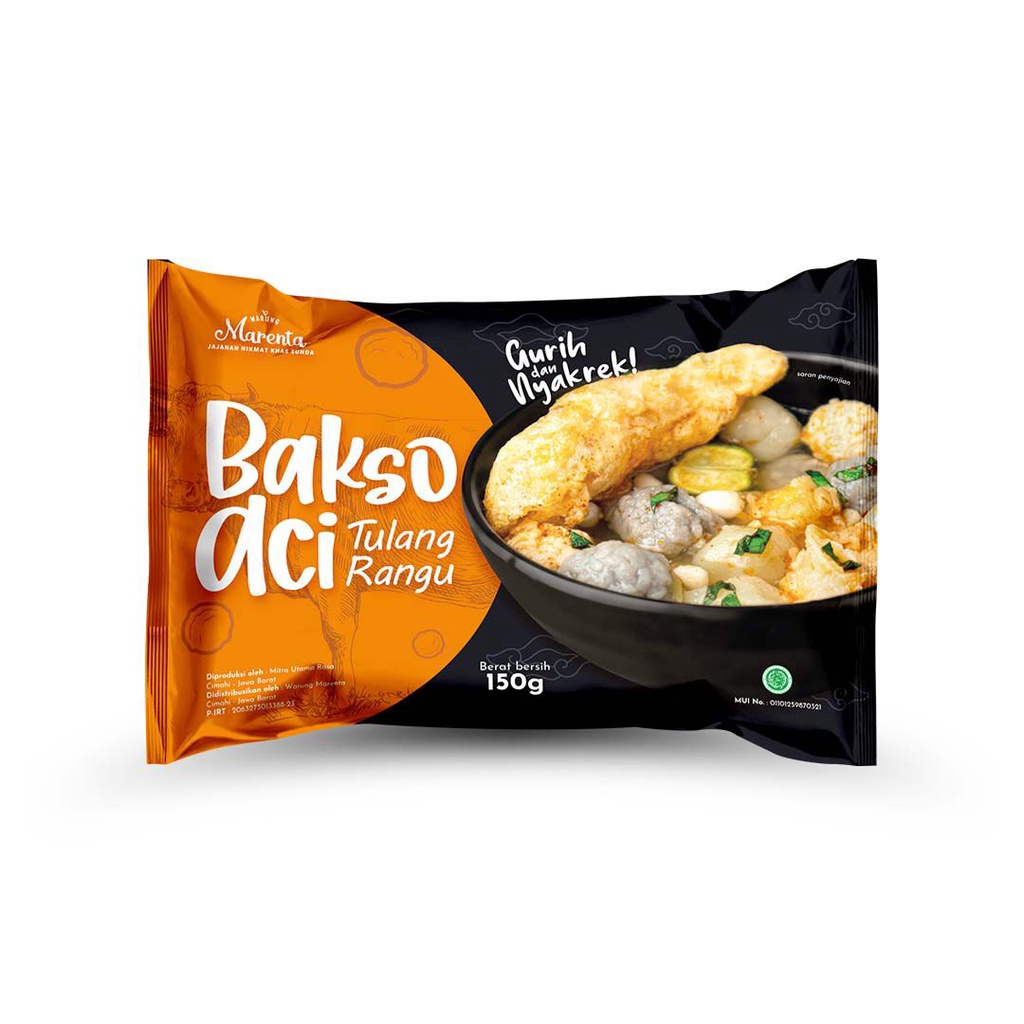 

Marenta Baso Aci Pedas & Baso Aci Tulang Rangu Boci Pedas Gurih / Boci Mantap Jiwa [150gr]