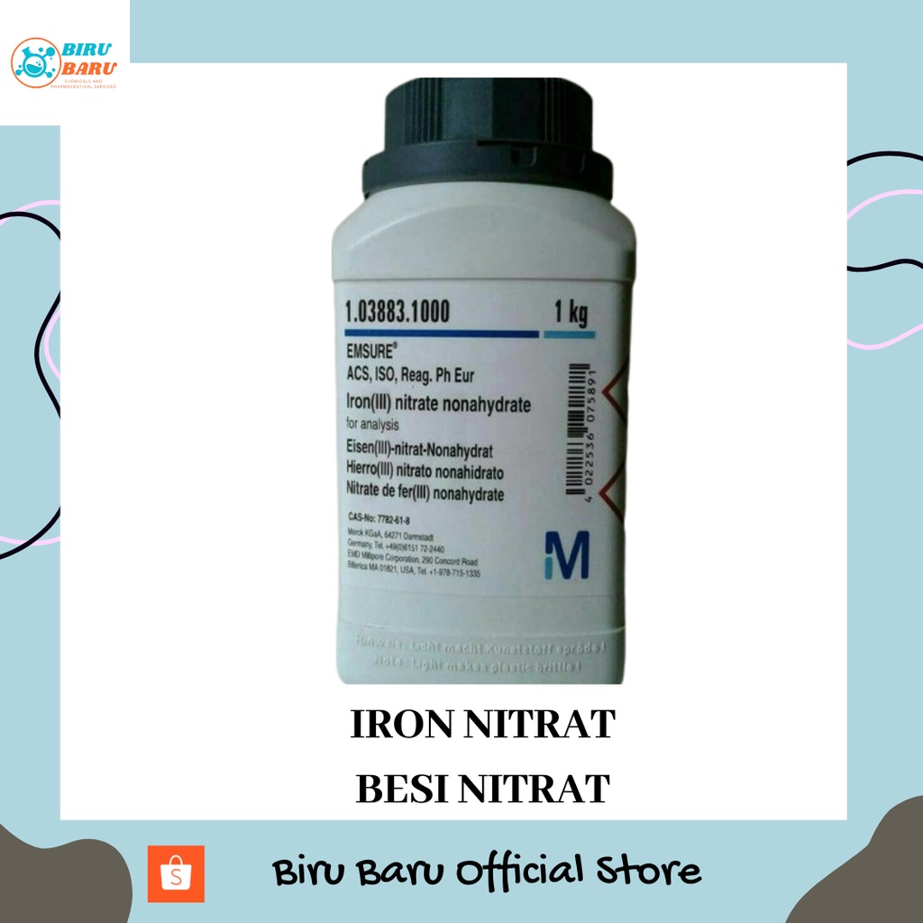 Jual IRON NITRATE / IRON NITRAT / FeNO3 2 GRAM PRO ANALISA MERCK BEST Shopee Indonesia