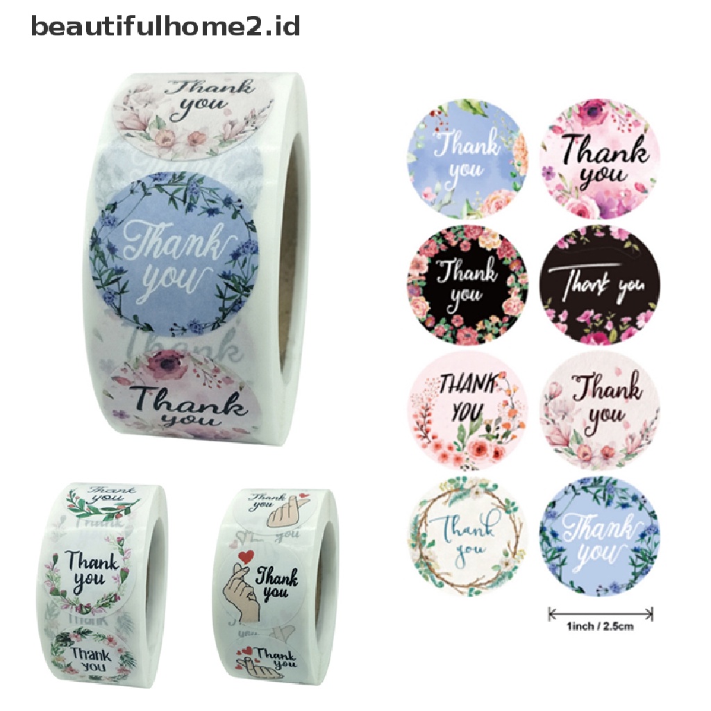 (Beautifulhome2) Buku Literatur Klasik Bahasa MandarinStiker Label Segel Motif Bunga Tulisan Thank You Untuk Hadiah Pesta Ulang Tahun / Pernikahan