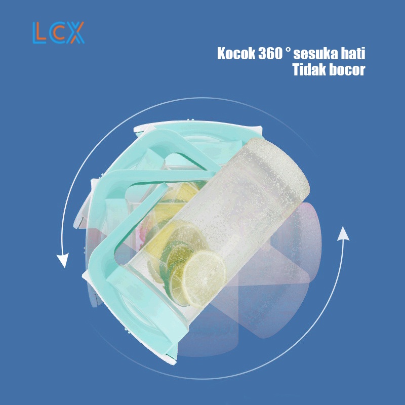 LCX TEKO GELAS SET PLASTIK 5 IN 1 PLASTIK Air Teh Kopi Wadah Jerami BPA Free VS-29