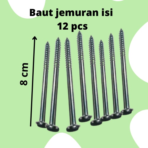 Baut jemuran aluminium/baud jemuran baju lipat besi stainless