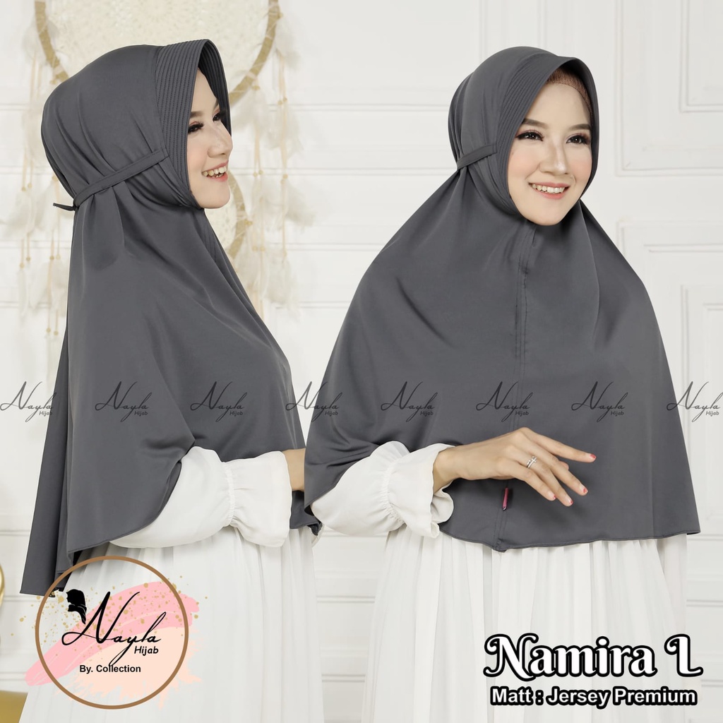 HIJAB INSTAN TERBARU MODEL NAMIRA SIZE L KERUDUNG INSTAN BERGO JUMBO NAYLA HIJA'B