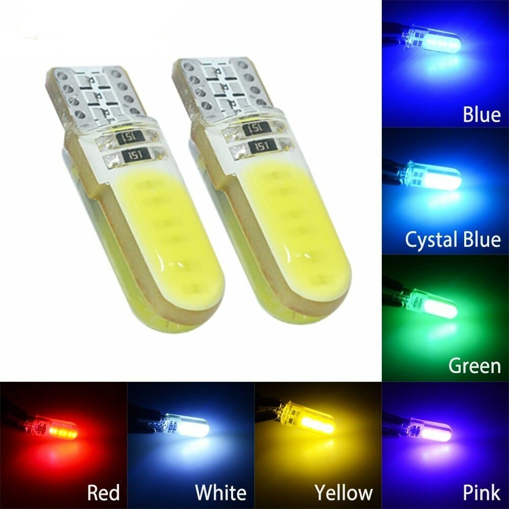 LAMPU Senja Sein Mundur Rem Speedo Mobil Motor LED T10 W5W 12 SMD Crystal Jelly COB Silicone