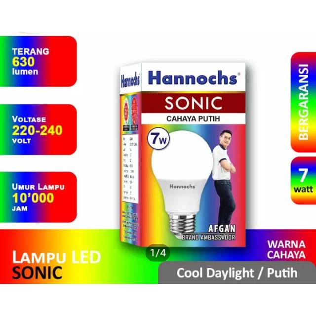 Lampu LED Hannochs Sonic 7 Watt Garansi 1 tahun