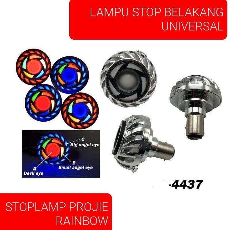 Lampu Bohlam Stop Rem Belakang Model Projie RGB Universal - 1 Pcs