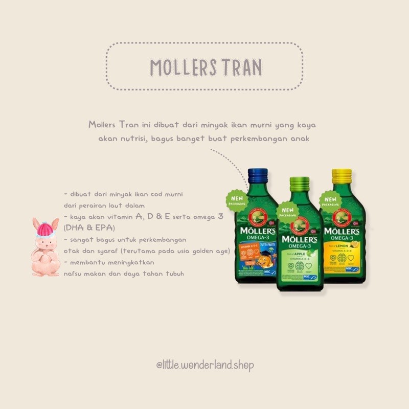 Mollers Tran Cod Liver Oil Tutti Frutti , Neutral, Lemon, Apple, Pharma (Vitamin A, D, E) 250 ml COD liver Omega 3