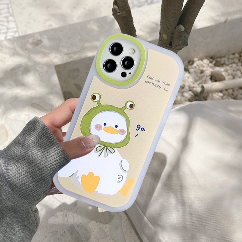 Soft Case Bahan TPU Motif Bebek Kawaii Untuk iPhone 7 8 Plus 6 6s 13 12 11 Pro MAX X XR XS MAX SE 2020