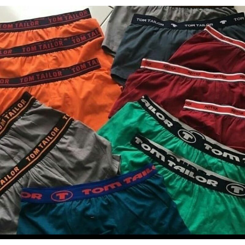 Boxer PriaT*om Tailor Men Boxer Short Stretch (Paket Isi 3 Pcs ) Original Branded