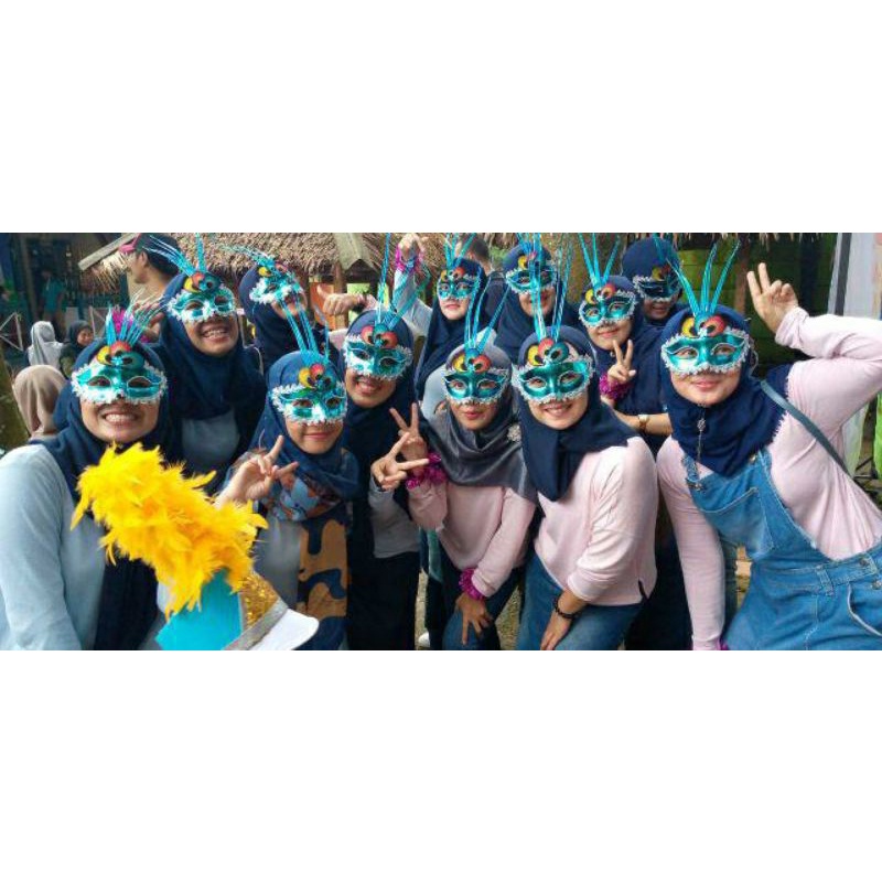 Topeng Topper Merak (banyak warna)/ Topeng Pesta/ Masquerade