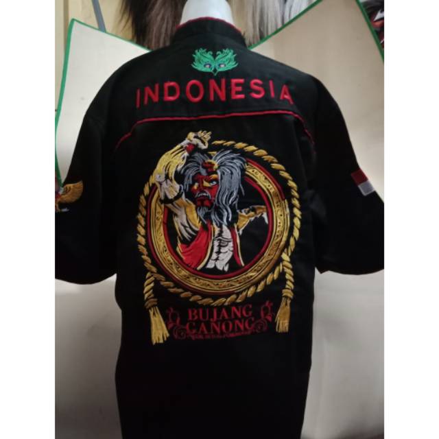 Baju bordir motif bujang ganong / baju budaya ponorogo / baju seni bordir /baju bujang ganong