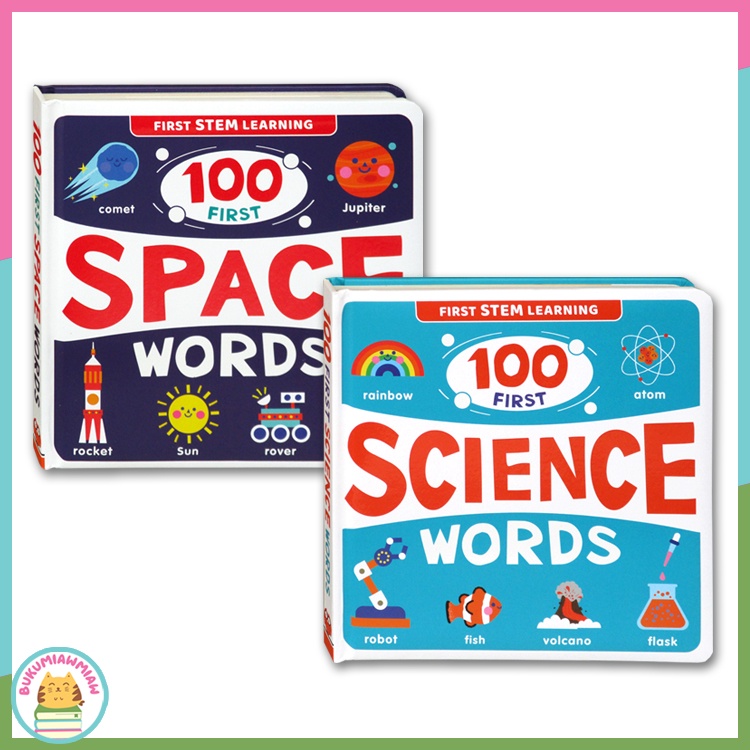 100 First Space Words / 100 First Science Words - First STEM Learning Board Book (WW)