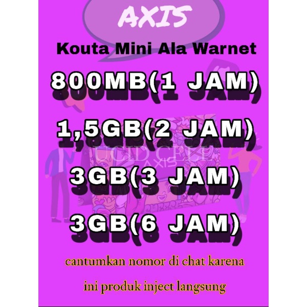 paket internet axis kuota mini