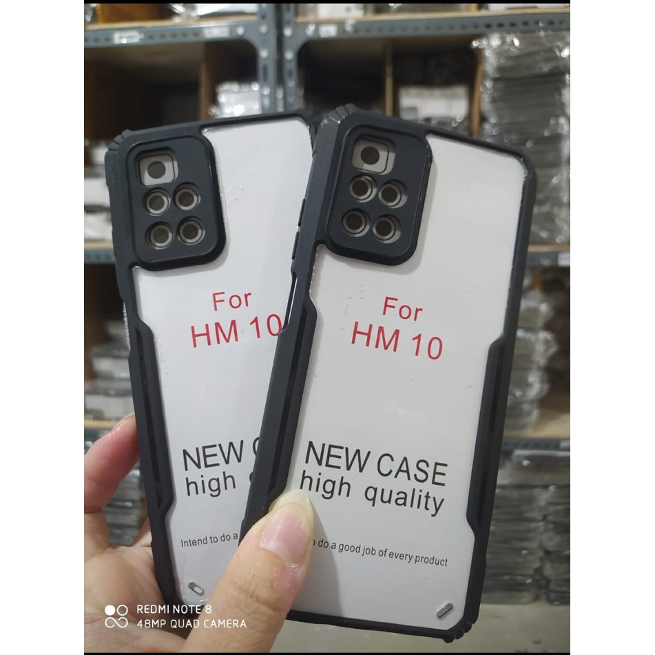 Anti Shocking Xiaomi Redmi 10 10 Prime 6.5 Inch Hardcase Fusion List Hitam Acrylic Case