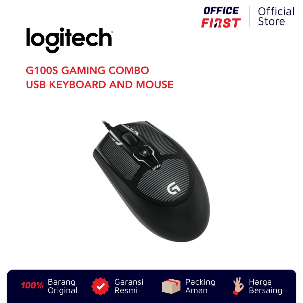 Logitech G100S Gaming Combo USB Keyboard dan Mouse / G 100 S