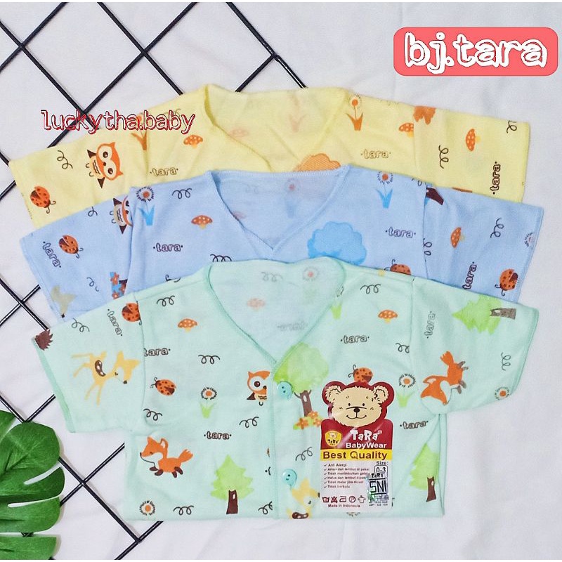 TARA baju bayi pendek warna full print/baju Tara warna pendek/perlengkapan bayi