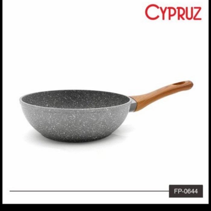 cyprus marble pan fry wok wajan induksi 28cm