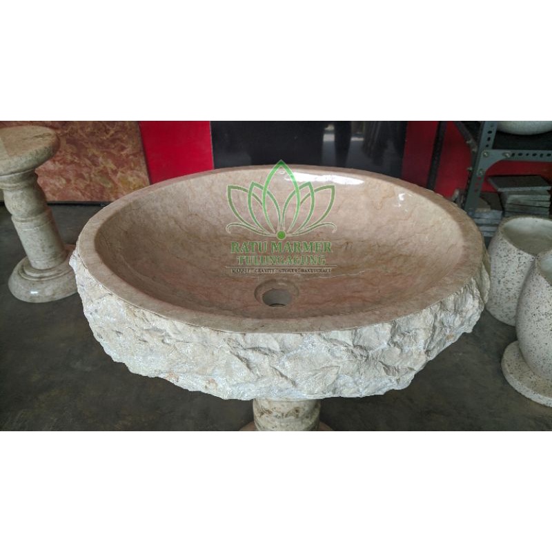 Wastafel Batu Marmer