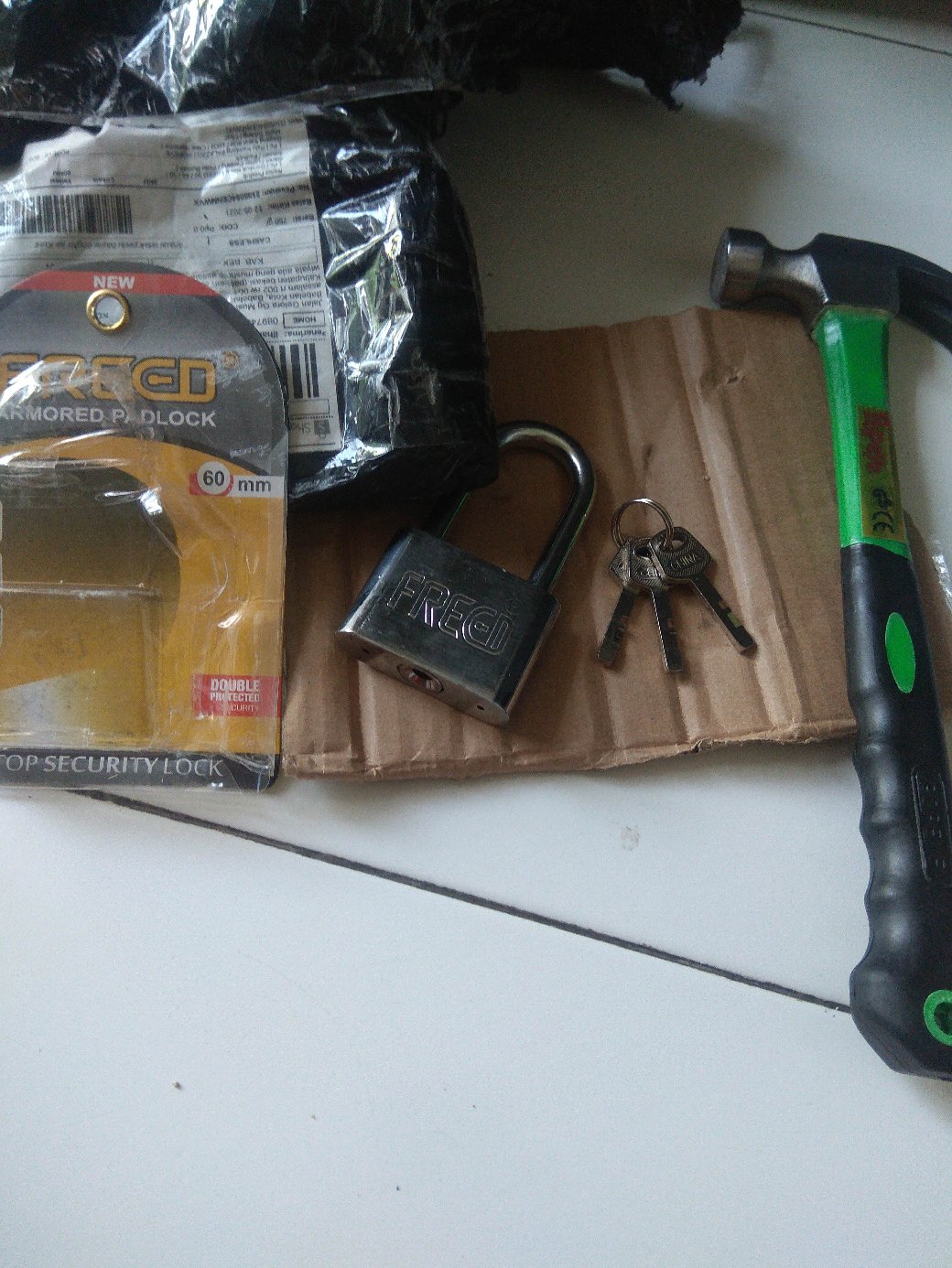 1 Pc | Gembok Nekel Freed 30 / 40 / 50 / 60mm / Leher Panjang / Pintu Rumah / Industri / Padlock