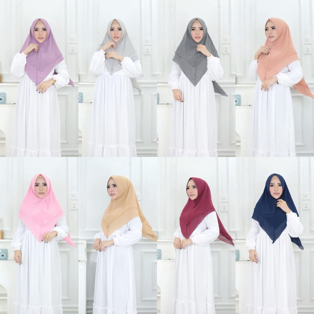 Hijab Khimar Ceruty 2 Layer Premium