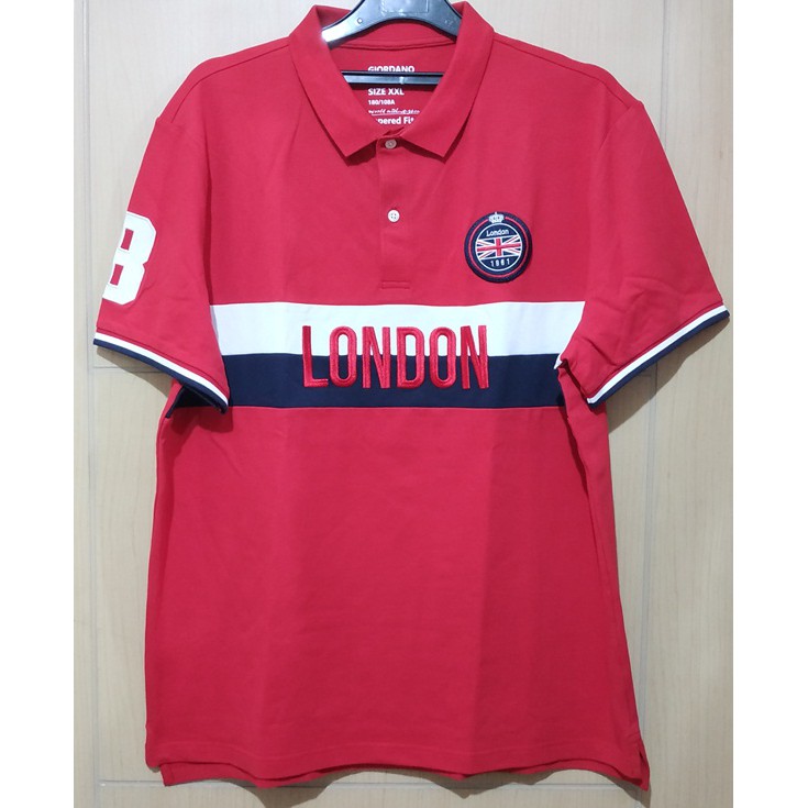 Kaos Polo Pria Giordano Original London Tapered Fit Size XXL