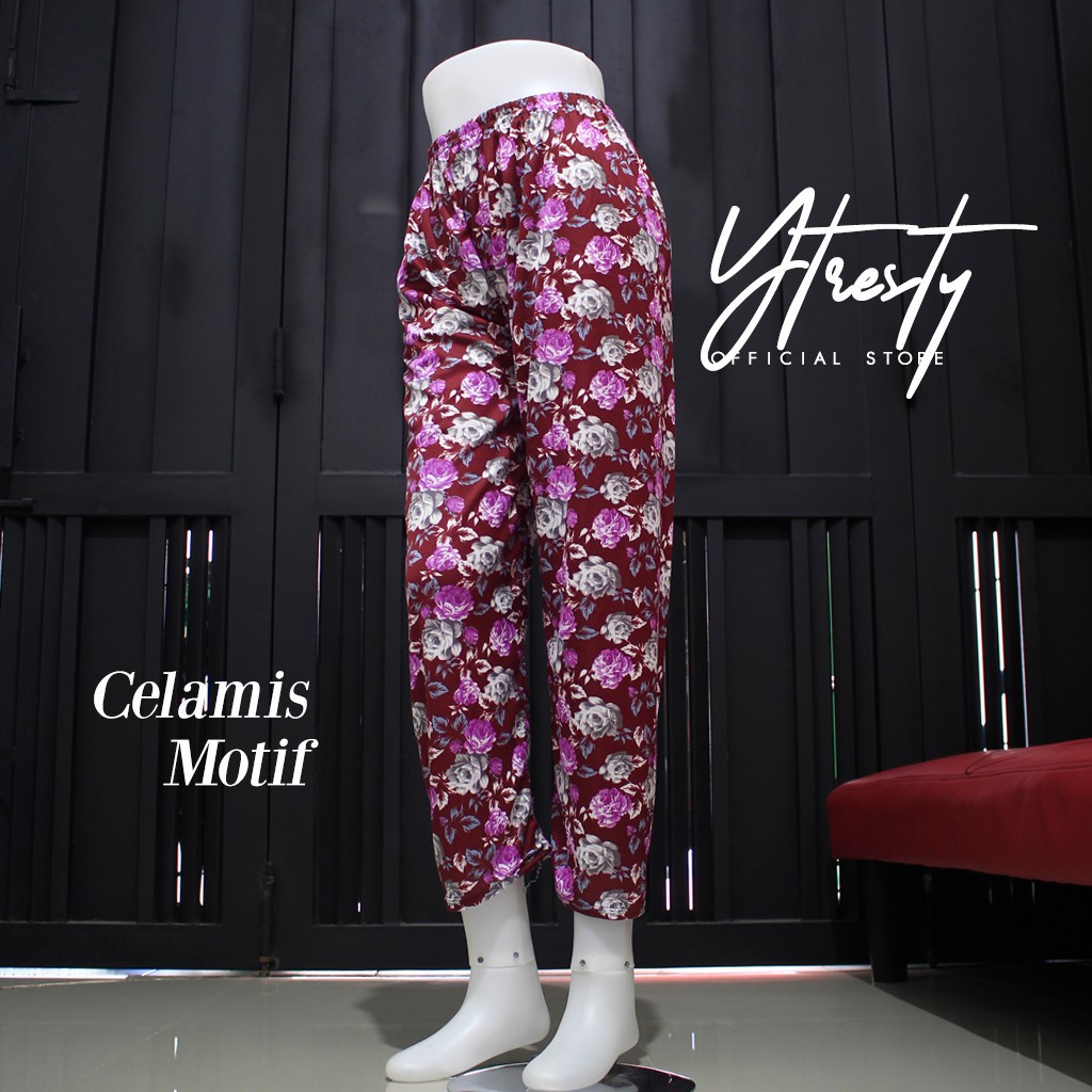 LEGGING MOTIF JUMBO PANJANG - CELAMIS MOTIF BUNGA - celana panjang motif bunga hyget