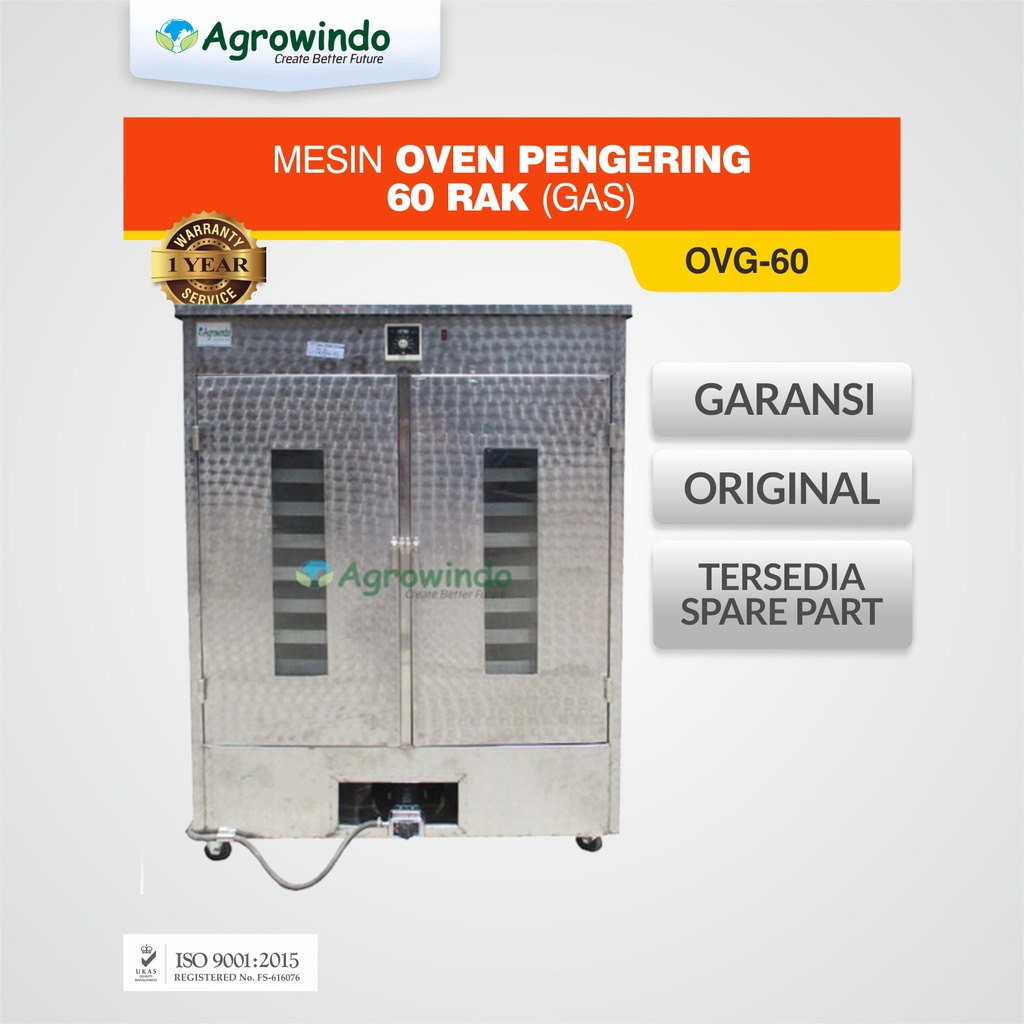 Maksindo Mesin Oven Pengering Serbaguna Stainless Gas AGR-OVG60SS