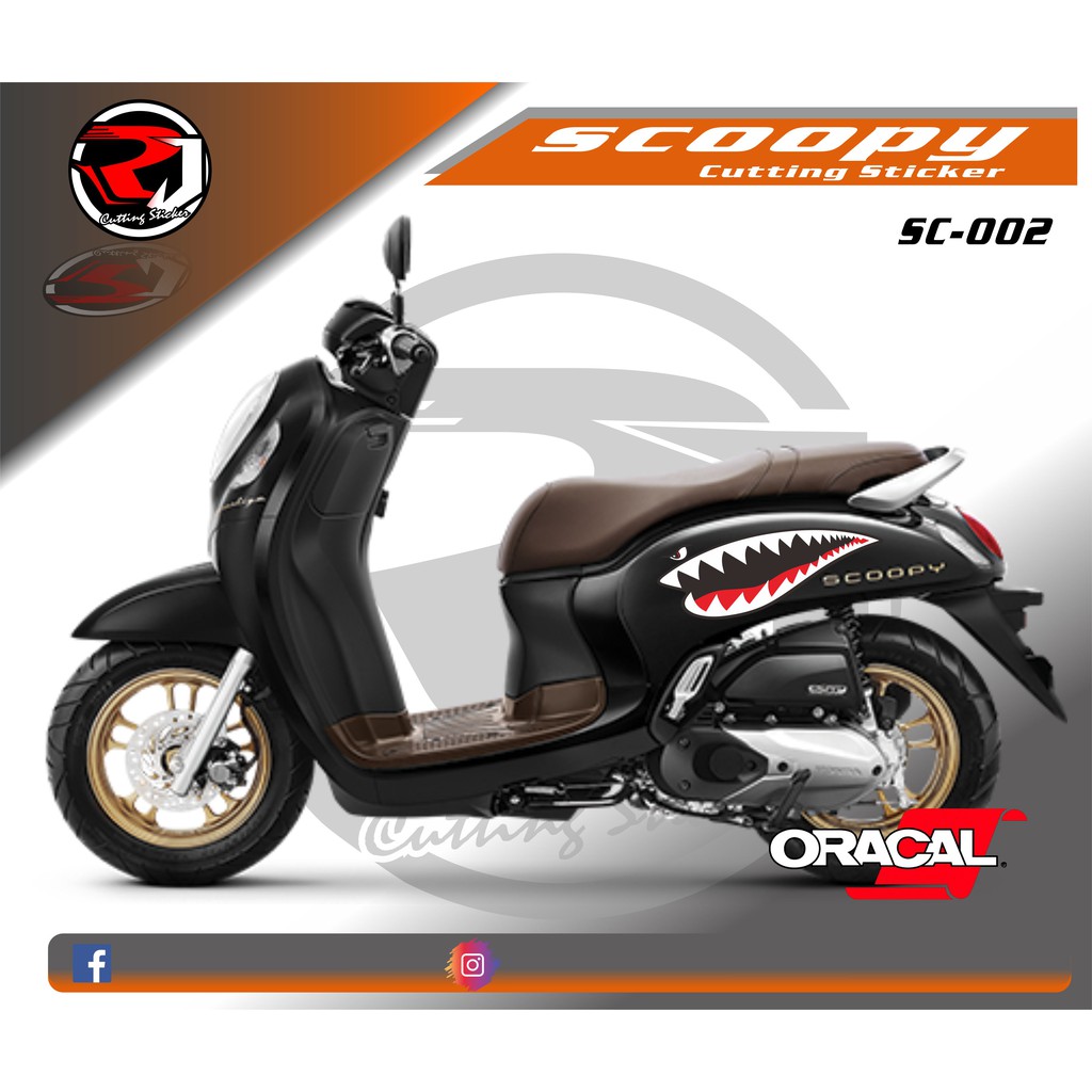 Cutting Sticker Striping Scoopy Deus scoopy 2020 new