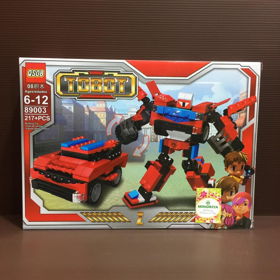 Lego Brick QS08 TOBOT / Block Mainan Edukasi - merah 89003