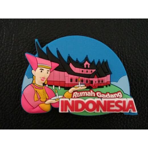 PAJANGAN TEMPELAN MAGNET RUMAH GADANG OLEH OLEH INDONESIA UNIK - N.367