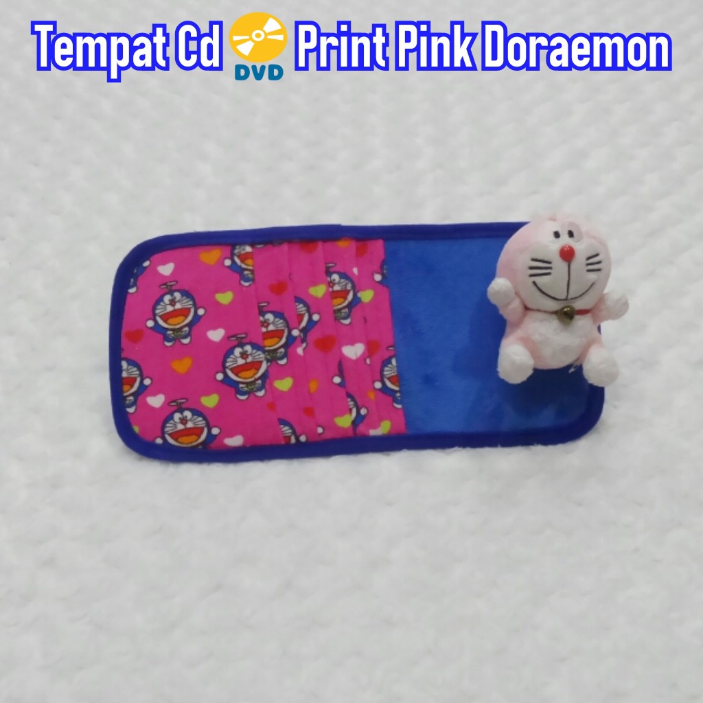 Tempat CD Organizer Motif Print Pink Doraemon