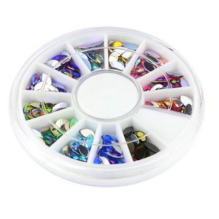 12 Warna Campuran 3D Nail Art Tip Charm Mata Kuda Warna 12 Warna Campuran 3D Nail Art Tip Charm Mata Kuda Warna