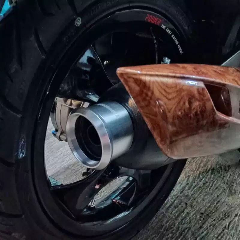 corong knalpot CNC yoshimura vario supra tsukigi DLL not tdh  flower gold blower