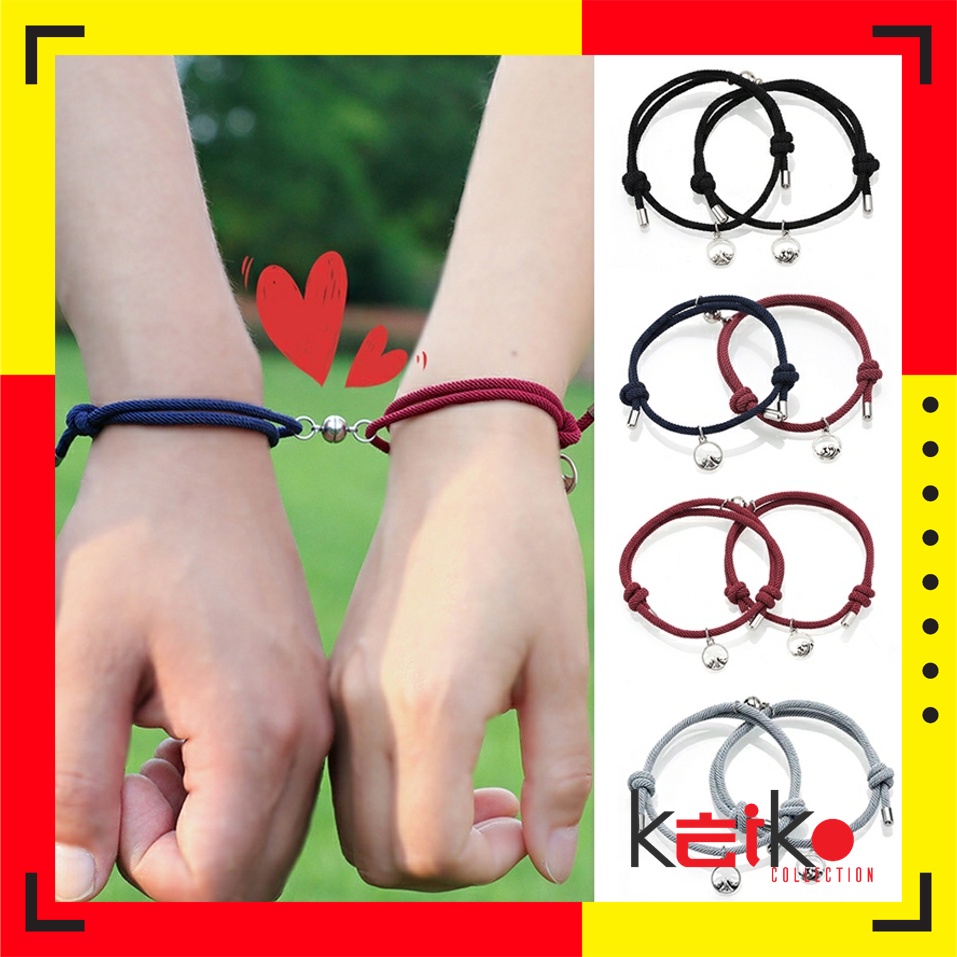 [TERMURAH] 2 PCS GELANG COUPLE MAGNET/1 PASANG GELANG COUPLE MAGNET/1 PASANG GELANG PERSAHABATAN/GEL