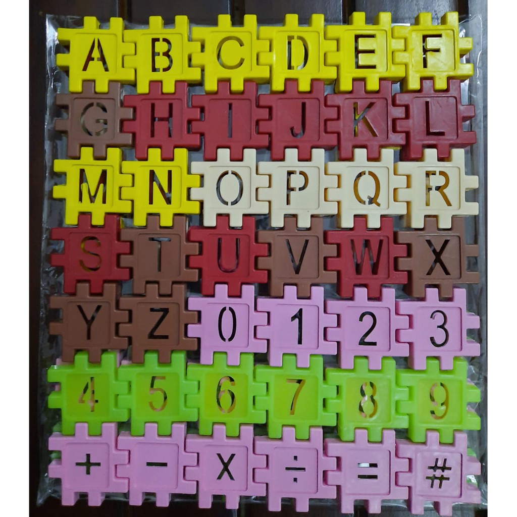 Lego Kubus Huruf dan Angka Lengkap - Mainan Anak Edukasi Bongkar Pasang