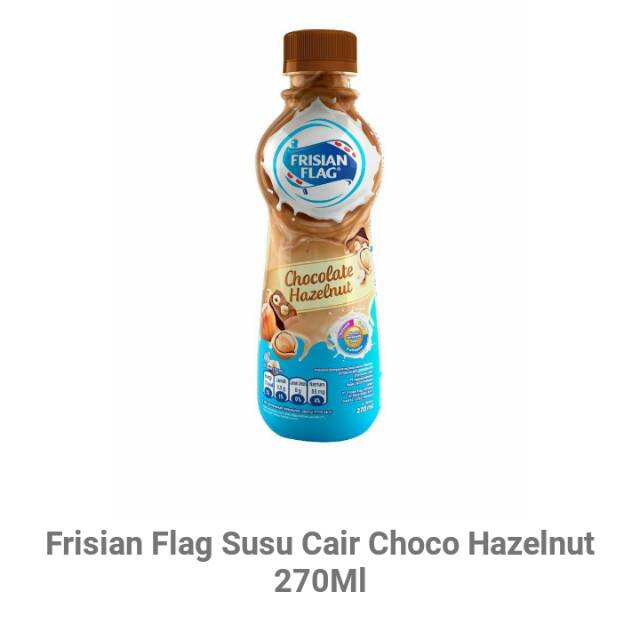 

Frisian flag susu cair choco hezalnut 270 ml