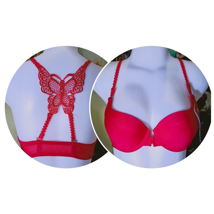 BH Wanita Kupu-Kupu kait Kancing Depan Berkawat / Bra wanita kupu-3