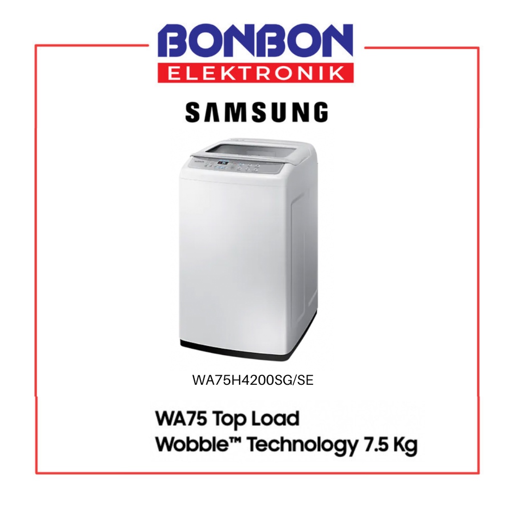 Samsung Mesin Cuci Top Loading 7.5KG WA75H4200SG/SE / WA-75H4200-SG / WA75H4200