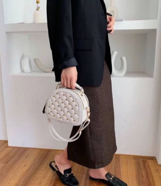 New Hand Bag Top Handle Sling Bag 2020 CRANBERRIES - NANO NANO FULL STOOD / Tas Selempang Cover Stud