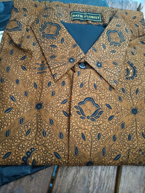 Sidomukti Sogan Kemeja Batik Pria Full Furing Katun Primisima