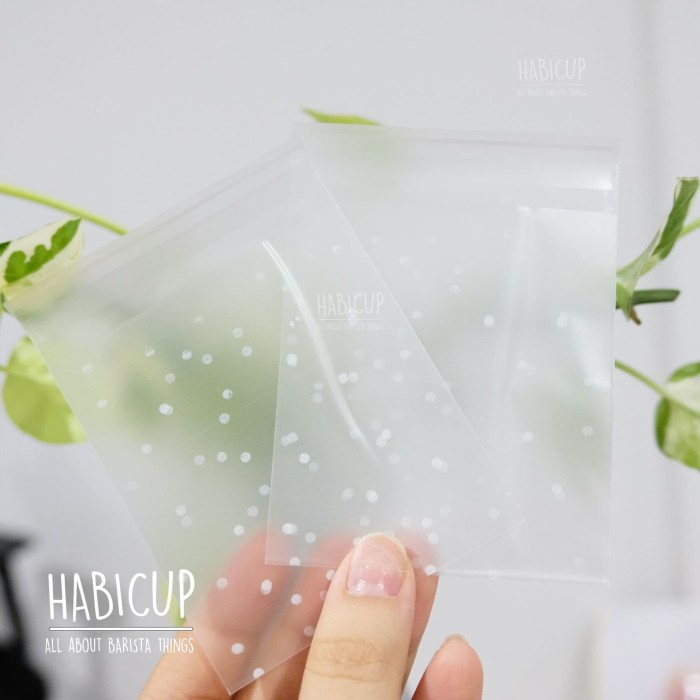 

Ginger Plastik Doff Polkadot - Plastik Perekat Dot Cookies